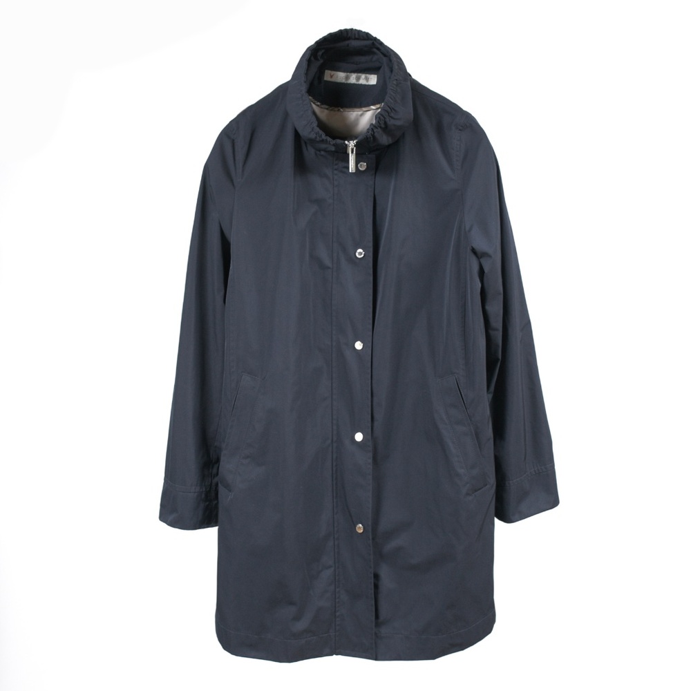 FUCHS SCHMITT Navy Zipper Trench Coat Outdoor Jacket Size UK 16